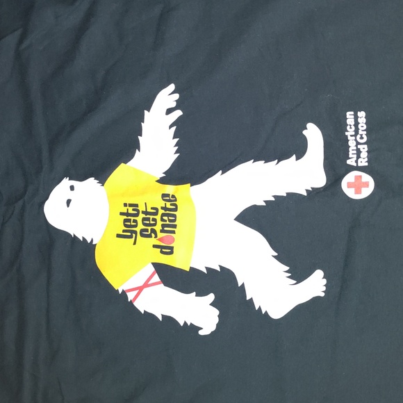 American Red Cross Yeti Set Donate Blood Crewneck Long Sleeve T-Shirt L - Picture 6 of 6
